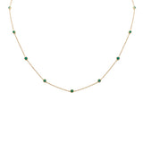 .62ct G SI 14K Yellow Gold Green Emerald Gemstone Pendant Necklace 16 + 2" Ext