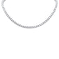 <span style="color:purple">SPECIAL!</span> 4.48ct G SI 14K White Gold Round Diamond Tennis Necklace 14+2" Long