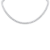 4.48ct G SI 14K White Gold Round Diamond Tennis Necklace 14+2" Long