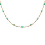 <span style="color:purple">SPECIAL!</span> 10.62ct F SI Round Diamond & Green Emerald Gemstone Necklace 18"