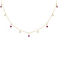 <span style="color:purple">SPECIAL!</span>1.25ct G SI 14K Yellow Gold Diamond & Pink Sapphire Gemstone Pendant Necklace 16+2" Ext Long Chain