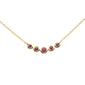 .19ct G SI 14K Yellow Gold Ruby Gemstones Pendant Necklace 16+2" Long