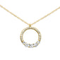 .23ct G SI 14K Yellow Gold Diamond Round Shape Pendant Necklace 18" Long