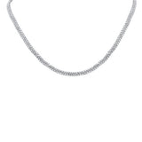 5.83ct G SI 14K White Gold Marquise Diamond Leaf Style Tennis Necklace 18" Long