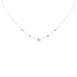 .09ct G SI 14K White Gold Diamond Flower Pendant Necklace 16+2" Long