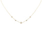 .09ct G SI 14K Yellow Gold Diamond Flower Pendant Necklace 16+2" Long