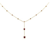 <span>GEMSTONE CLOSEOUT! </span>1.02ct G SI 14K Yellow Gold Ruby Gemstone Pendant Necklace 16+2" Long Chain