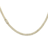 <span style="color:purple">SPECIAL!</span> 6mm 5.02ct G SI 14K Yellow Gold Diamond Square Cuban Necklace 22" Long