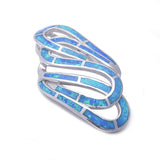 <span>¡LIQUIDACIÓN!</span> Nuevo Colgante de Plata de Ley .925 con Ópalo Azul de Diseñador