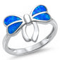 <span>CLOSEOUT!</span>Blue Opal Ribbon .925 Sterling Silver Ring Sizes 5, 6, 10