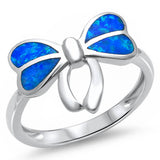 Blue Opal Ribbon .925 Sterling Silver Ring