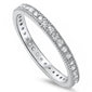 <span>CLOSEOUT!</span> Pave Cz Eternity Style Band .925 Sterling Silver Ring