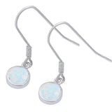 Dangle Style White Opal .925 Sterling Silver Earrings