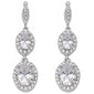 Dangle Style White Cz .925 Sterling Silver Earring