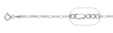 060 2.3MM Figaro Chain .925  Solid Sterling Silver Size 30"