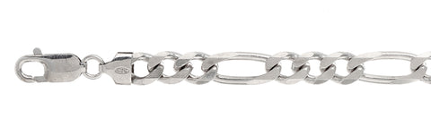 200-8MM Figaro Chain Made in Italy Available in 8"-10 and 16-36" inches
