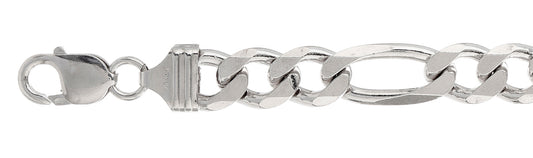 300-11MM Figaro Chain Made in Italy Available in 16"- 30" inches NEW