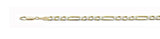 080-3MM Yellow Gold Plated Pave Figaro Chain .925  Solid Sterling Silver Available in 7"- 30" inches NEW