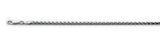 080-2.4MM Rhodium Plated Oval Franco .925 Sterling Silver Chain 8-26" NEW