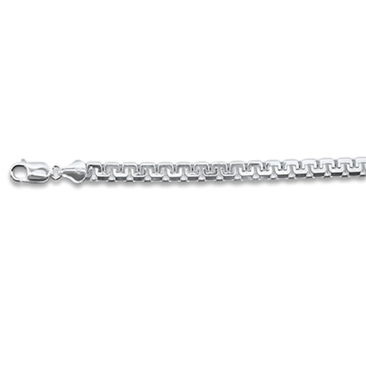 <span>CLOSEOUT 20% OFF! </span>300 5MM Greek Box Chain .925  Solid Sterling Silver Sizes 8-28" NEW