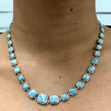 Natural Larimar .925 Sterling Silver Necklace