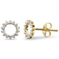 .26ct 14k Yellow Gold Circle Stud Diamond Earrings