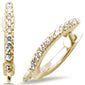 .12ct 14k Yellow Gold Cute Diamond Hoop Earrings
