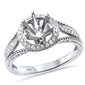 <span>DIAMOND CLOSEOUT! </span>.20ct 14kt White Gold Round Diamond Semi Mount Engagement Ring