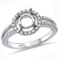 <span>DIAMOND CLOSEOUT! </span>Halo Style .42ct 14kt White Gold E-SI Round Diamond Semi Mount Engagement Ring