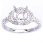 <span>DIAMOND CLOSEOUT! </span>Unique Pave .52ct 14kt White Gold E-SI Round Diamond Semi Mount Engagement Ring