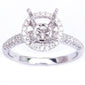 <span>DIAMOND CLOSEOUT! </span>Halo Style .53ct 14kt White Gold E-SI Round Diamond Semi Mount Engagement Ring