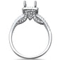 <span>DIAMOND CLOSEOUT! </span>Halo style .52ct 14k White Gold E-SI Princess Diamond Semi Mount Engagement Ring