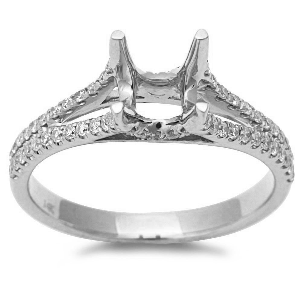 <span>DIAMOND CLOSEOUT! </span>.29CT Pave Set Round Diamond Semi Mount Solitaire Engagement Wedding Ring