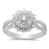 <span>DIAMOND CLOSEOUT! </span>.63ct Round Diamond 14kt White Gold Fine Engagement Ring size 6.5