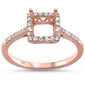 <span>DIAMOND CLOSEOUT! </span>0.26cts 14k Rose Gold Semi-Mount Diamond Ring Size 6.5