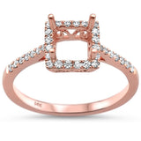 <span>DIAMOND CLOSEOUT! </span>0.26cts 14k Rose Gold Semi-Mount Diamond Ring Size 6.5