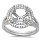 <span>DIAMOND CLOSEOUT! </span>.80ct Round Halo Style 14kt Rose & White Gold Diamond Semi Mount Engagement Ring