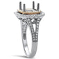 <span>DIAMOND CLOSEOUT!</span>.55ct 14kt Two Tone Yellow & White Gold Princess Diamond Semi Mount Engagement Ring