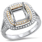 <span>DIAMOND CLOSEOUT!</span>.55ct 14kt Two Tone Yellow & White Gold Princess Diamond Semi Mount Engagement Ring