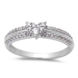 <span>¡LIQUIDACIÓN DE DIAMANTES! </span>Anillo de compromiso y promesa solitario con forma de corazón de oro blanco de 14 quilates de .27 ct, talla 6.5