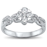 .52ct F SI 14kt White Gold Round Brilliant Cut Diamond Engagement Promise Ring