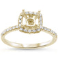 <span>DIAMOND CLOSEOUT! </span>.24ct F SI 14kt Yellow Gold Princess Diamond Halo Semi Mount Ring Size 6.5