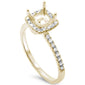 <span>DIAMOND CLOSEOUT! </span>.24ct F SI 14kt Yellow Gold Princess Diamond Halo Semi Mount Ring Size 6.5