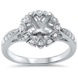 .21ct F SI 14kt White Gold Diamond Semi Mount Ring Size 6.5