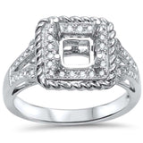 .19ct F SI 14kt White Gold Diamond Semi Mount Ring Size 6.5