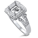 .19ct F SI 14kt White Gold Diamond Semi Mount Ring Size 6.5