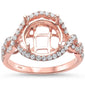 <span>DIAMOND CLOSEOUT! </span>.47ct F SI1 14k Rose Gold Round Diamond Twisted Prong Semi Mount Ring Size 6.5
