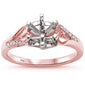 <span>DIAMOND CLOSEOUT! </span>.09ct F VS 14k Two Tone Rose & White Gold Round Diamond Semi Mount Ring Size 6.5