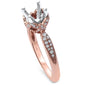 <span>DIAMOND CLOSEOUT! </span>.25cts 14k Rose Gold F SI Round Diamond Semi Mount Ring Size 6.5