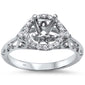 <span>DIAMOND CLOSEOUT! </span>.24cts 14k White Gold F SI Antique Filigree Diamond Semi Mount Ring Size 6.5